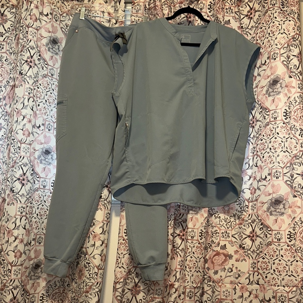 Figs Dusk Blue Pants & Top Set